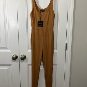 JLUXLABEL Tan Sleeveless Jumpsuit